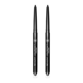 Revlon ColorStay Pencil Eyeliner with Built-in Sharpener, Waterproof, Smudgeproof, Longwearing Eye Makeup with Ultra-Fine Tip, 201 Black, 2 Pack