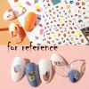 8 Sheets Random Patterned Colorful Summer Rainbow Nail Stickers Self-Adhesive DIY Nail Art Decals Nail Decals