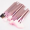 22pcs pink brushes set with bag